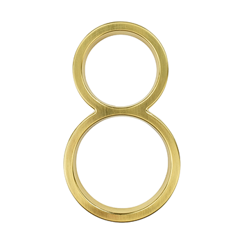 Zinc Alloy Floating House Number | Gold 12cm