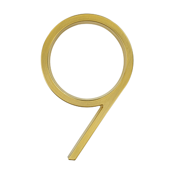 Zinc Alloy Floating House Number | Gold 12cm