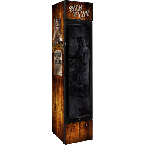Ned Kelly Branded Skinny Upright Bar Fridge - Model SS-P160FA-NED