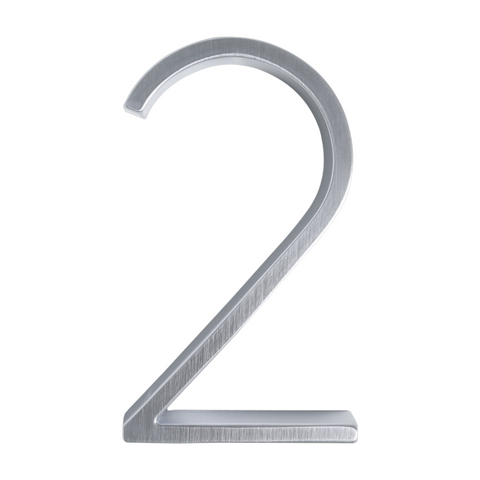 Zinc Alloy Floating House Number | Nickel 12cm