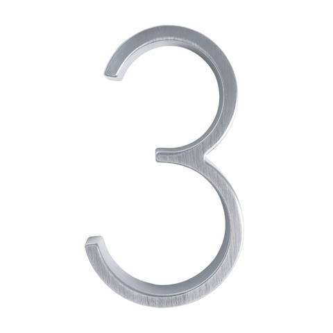 Zinc Alloy Floating House Number | Nickel 12cm