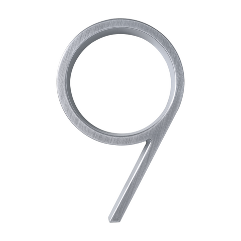 Zinc Alloy Floating House Number | Nickel 12cm