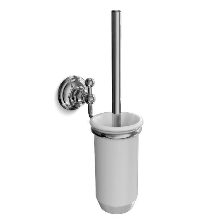 Wall-Mounted Toilet Brush & Holder (Ceramic) | Classico