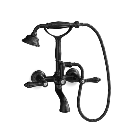 Wall-Mounted Bathtub Filler with Cradle Hand Shower — Traditional | Classico