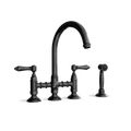 Bridge Kitchen Tap with Side Spray — Gooseneck Swivel Spout | Campania Bridge Kitchen Tap with Side Spray — Gooseneck Swivel Spout | Campania combines elegance and functionality for your dream kitchen.