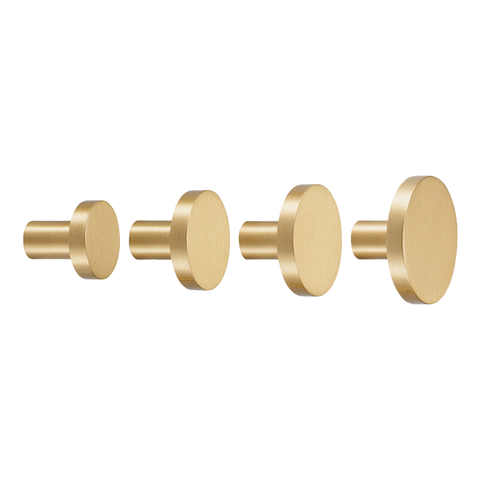 Nova Solid Brass Hook | Satin Brass XS - L