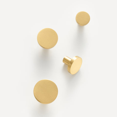 Nova Solid Brass Hook | Satin Brass XS - L