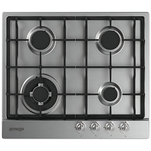 Omega 60cm Gas Cooktop Stainless Steel