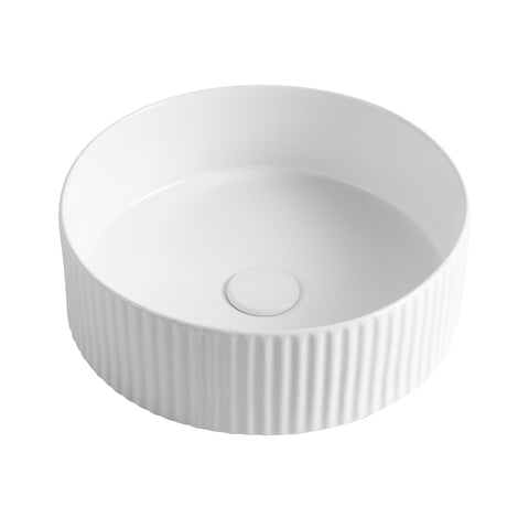 Marlo Above Counter Basin 400mm Round Matte White