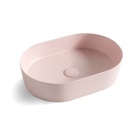 Quay Oval Basin 500x340mm Matte Pink