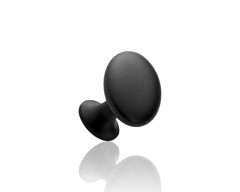 Furnipart Oval Knob. Finish: Matt Black. Length: 60mm