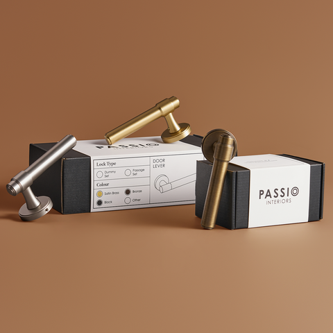 Orson Solid Brass Door Lever | Gold