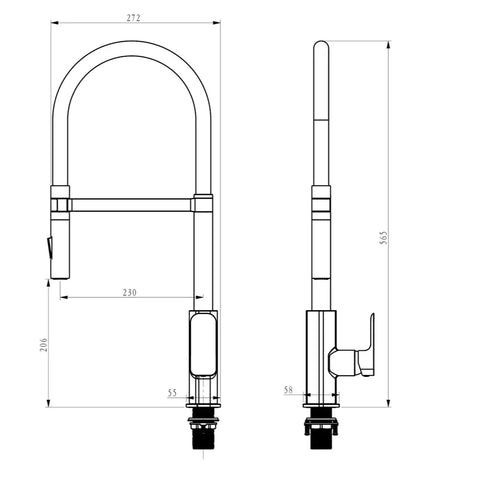Oskar Pull-Out Kitchen Sink Mixer