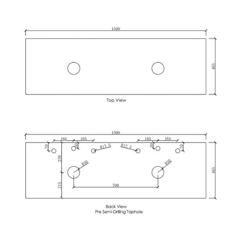 BOSTON Wall Hung Vanity 1500mm Light Grey-Clearance