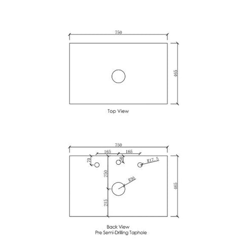 HAMPTON Mark II Wall Hung Vanity 750mm Satin White