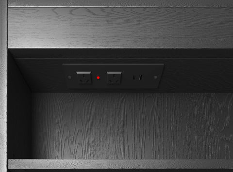 LED NEWPORT Shaving Cabinet 1500mm Black Oak - Premium Edition