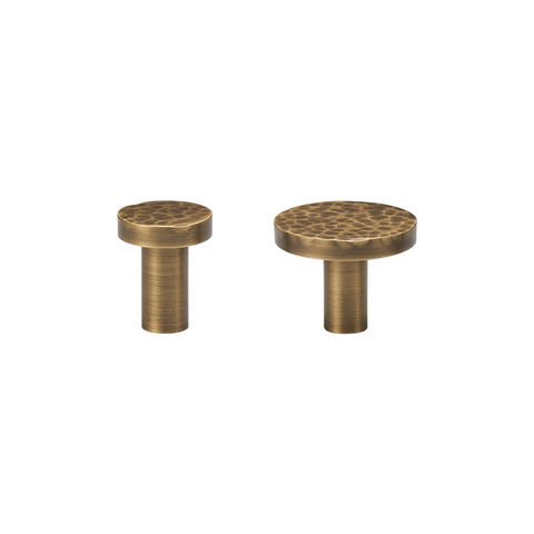 Otto Solid Brass Hammered Round Knob | Bronze