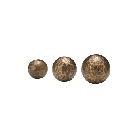 Otto Solid Brass Hammered Spherical Knob | Bronze