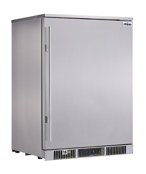 Outdoor Rhino ENVY 1 Door Bar Fridge Coldest Beer 43ºC+ Best Alfresco 316 Stainless Solid Door Quiet Right Hinge - Model ENV1R-SD