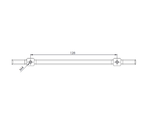 Furnipart Pen Handle. Finish: Black. Length: 183mm