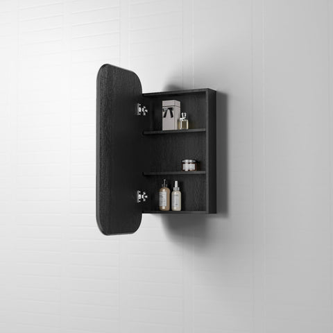 NEWPORT Shaving Cabinet 900mm Black Oak with Optional LED