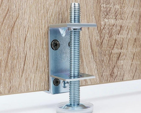 Adjustable Plinth Leg, Side/Under Mount, 100mm