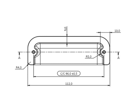 Furnipart Port Handle. Length: 112mm