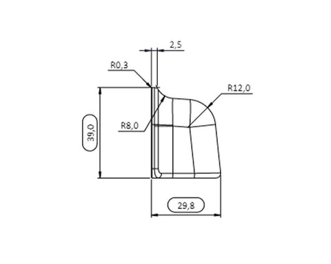 Furnipart Port Handle. Length: 112mm