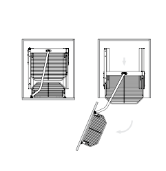 Tandem Pull-Out Pantry – Left or Right Opening | Premium Dual-Motion Kitchen Storage System