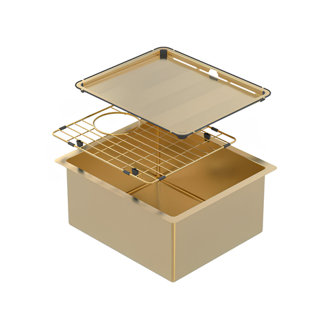 Piazza Single Bowl — Gold