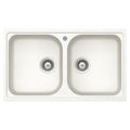 Häfele Quartz double bowl sink with tap hole