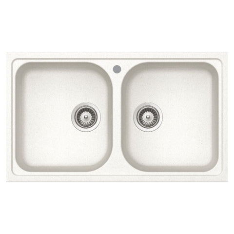 Häfele Quartz double bowl sink with tap hole