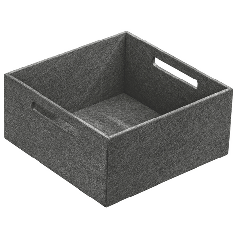 Häfele Fineline OrganiQ square wooden box with grip holes in grey