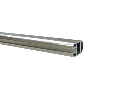 Aluminium Oval Wardrobe Rail in Chrome. Size: 3m. Thickness: 1.2mm. To suit L&S Mini Octopus Flexible Strip Reel