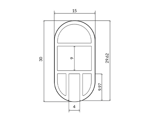Aluminium Oval Wardrobe Rail in Matt White. Size: 3m. Thickness: 1.2mm. To suit L&S Mini Octopus Flexible Strip Reel