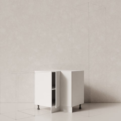 Floor Cabinet – L-Shape Corner – Bifold Doors