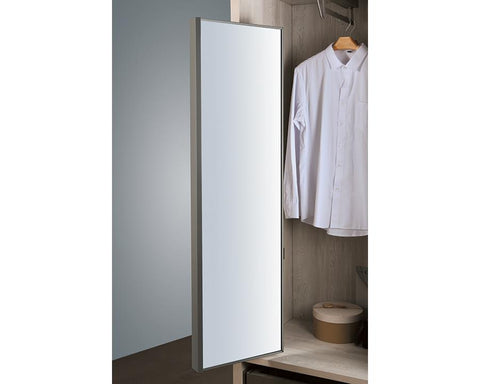 Kia Ora Revolvable Mirror in Pearl Grey. Height: 1200mm