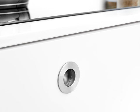 Furnipart Round Handle. Finish: Inox Look.