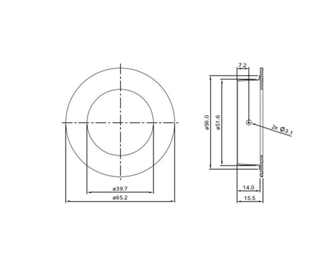 Furnipart Round Handle. Finish: Inox Look.
