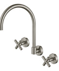 RYK007BN – Ryker Wall Sink Set 1/4 Turn – Brushed Nickel