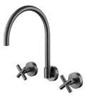 RYK007GM – Ryker Wall Sink Set 1/4 Turn – Gun Metal
