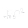 RYK007GM – Ryker Wall Sink Set 1/4 Turn – Gun Metal sketch
