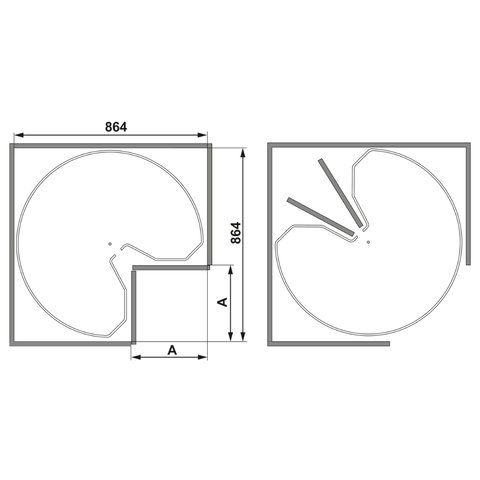 Kesseböhmer REVO 90° Corner Unit