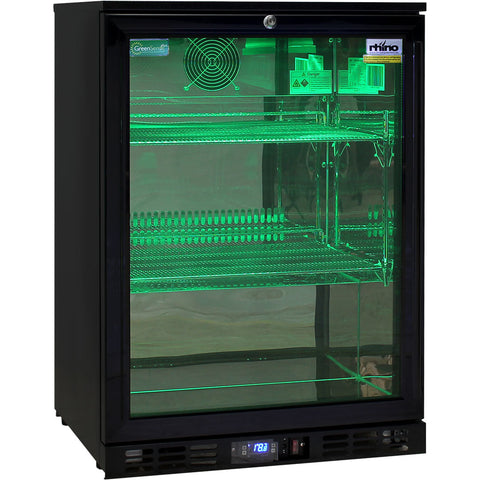 Rhino Night Club Commercial Multi Light Colored Black 1 Door Bar Fridge Left Hinged - Model SG1L-NC