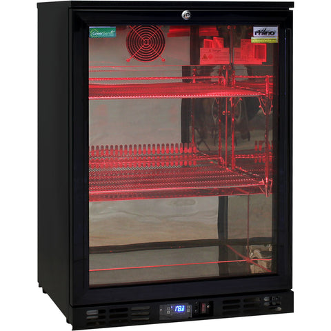 Rhino Night Club Commercial Multi Light Colored Black 1 Door Bar Fridge Left Hinged - Model SG1L-NC