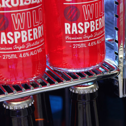 Rhino Night Club Commercial Multi Light Colored Black 1 Door Bar Fridge Left Hinged - Model SG1L-NC