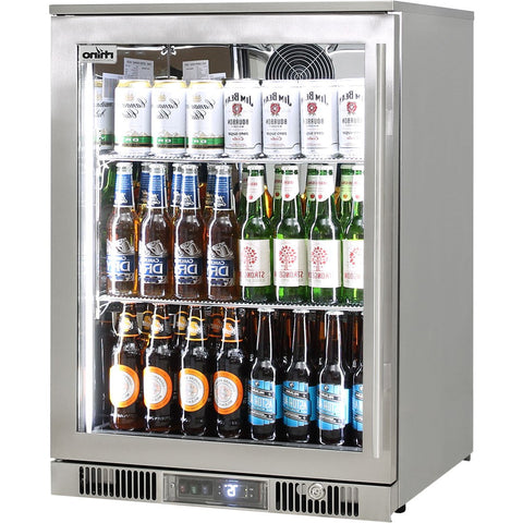 Outdoor Rhino ENVY 1 Door Bar Fridge Coldest Beer 43ºC+ Best Alfresco 316 Stainless Quiet With No Condensation - Model ENV1L-SS