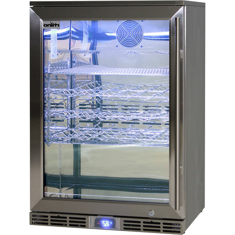 Rhino Alfresco Bar Fridge Glass Door Outdoor Rated 129L - Model GSP1HL-840-SS: Shelves that won't let bottles topple