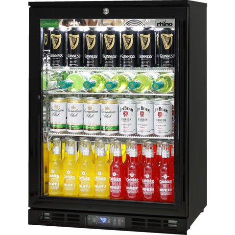 Black Quiet Commercial Glass 1 Door Bar Fridge With Brand Parts And Low Energy Consumption - Model SG1L-BQ