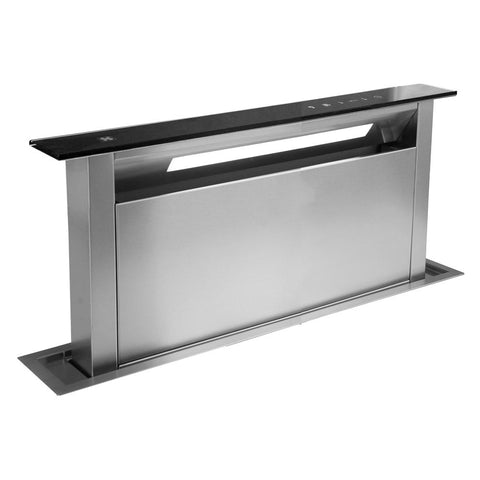 180Cm Flush Mount Downdraft Range Hood In Black Glass (New Runout Body Only)